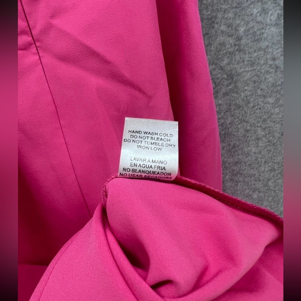 Elegant Fuchsia Ruffle Mini Dress - Picture 6 of 10